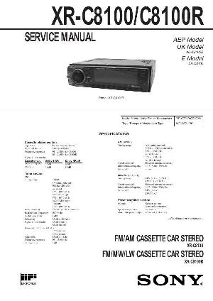 Сервисная инструкция Sony XR-C8100, XR-C8100R ― Manual-Shop.ru