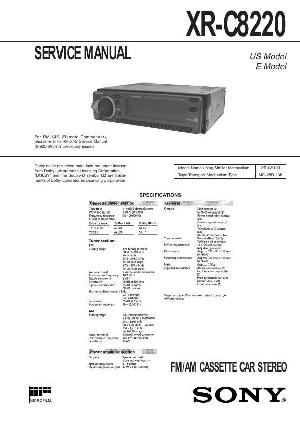 Сервисная инструкция Sony XR-C8220 ― Manual-Shop.ru
