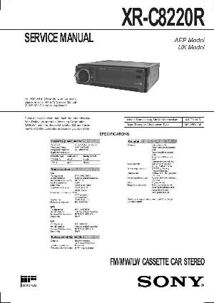 Service manual Sony XR-C8220R ― Manual-Shop.ru