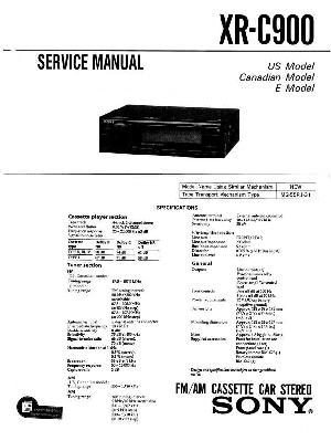 Сервисная инструкция Sony XR-C900 ― Manual-Shop.ru