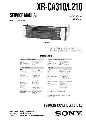 Service manual Sony XR-CA310, XR-L210 ― Manual-Shop.ru