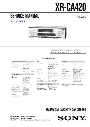 Service manual Sony XR-CA420 ― Manual-Shop.ru