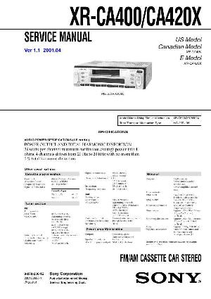 Service manual Sony XR-CA420X ― Manual-Shop.ru