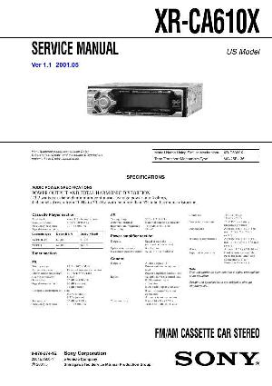 Service manual Sony XR-CA610X ― Manual-Shop.ru