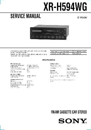 Service manual Sony XR-H594WG ― Manual-Shop.ru