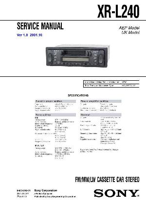 Сервисная инструкция Sony XR-L240 ― Manual-Shop.ru