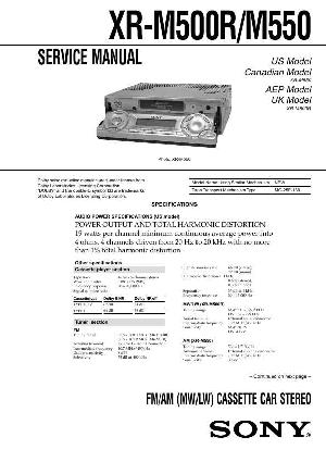 Сервисная инструкция Sony XR-M500R, XR-M550 ― Manual-Shop.ru