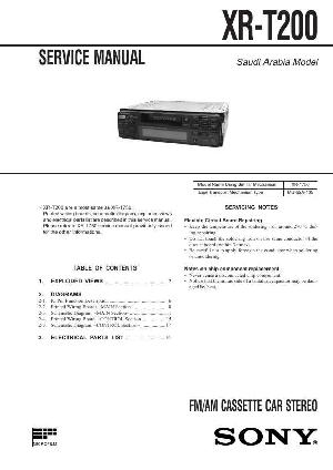 Сервисная инструкция Sony XR-T200 ― Manual-Shop.ru