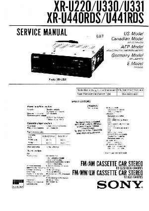 Service manual Sony XR-U220, XR-U330, XR-U440RDS ― Manual-Shop.ru