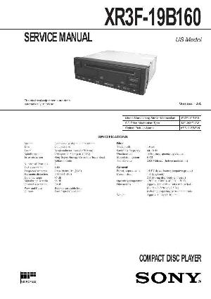 Сервисная инструкция Sony XR3F-19B160 ― Manual-Shop.ru