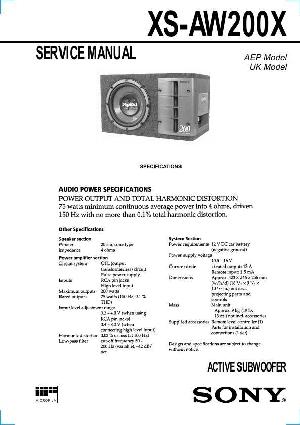 Service manual Sony XS-AW200X ― Manual-Shop.ru