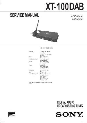 Service manual Sony XT-100DAB ― Manual-Shop.ru