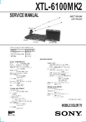 Сервисная инструкция Sony XTL-6100MK2 ― Manual-Shop.ru