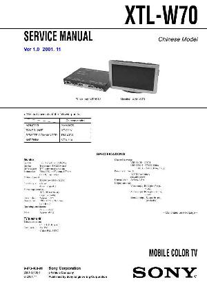 Сервисная инструкция Sony XTL-W70 ― Manual-Shop.ru