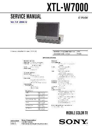 Service manual Sony XTL-W7000 ― Manual-Shop.ru