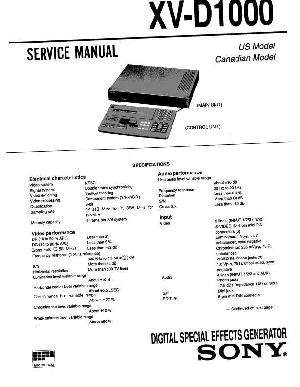 Service manual Sony XV-D1000 ― Manual-Shop.ru