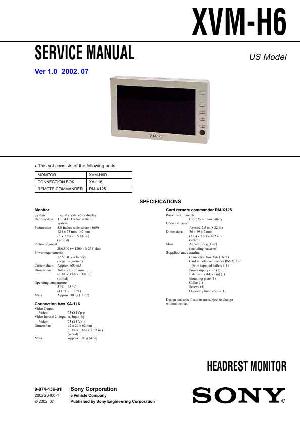 Сервисная инструкция Sony XVM-H6 ― Manual-Shop.ru