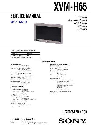 Service manual Sony XVM-H65 ― Manual-Shop.ru