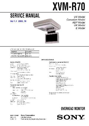 Service manual Sony XVM-R70 ― Manual-Shop.ru