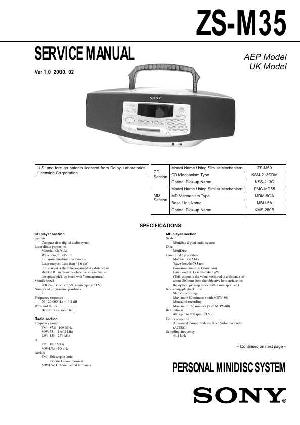 Service manual Sony ZS-M35 ― Manual-Shop.ru
