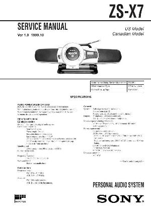 Service manual Sony ZS-X7 ― Manual-Shop.ru