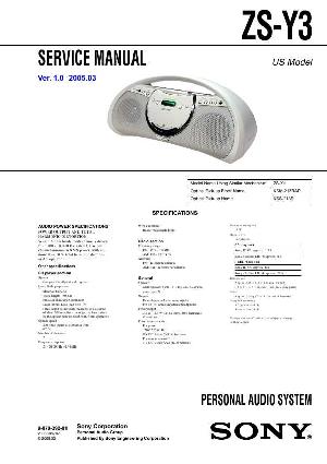 Сервисная инструкция Sony ZS-Y3 ― Manual-Shop.ru
