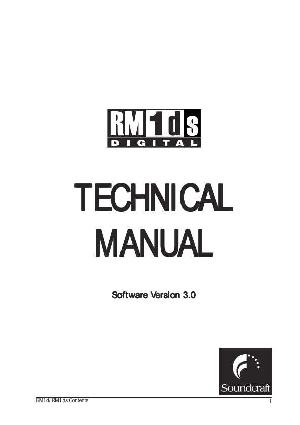 Сервисная инструкция SOUNDCRAFT RM1DS ― Manual-Shop.ru