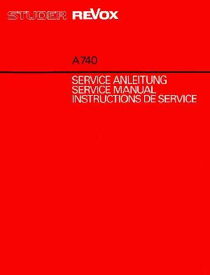 Service manual Studer (Revox) A740 ― Manual-Shop.ru