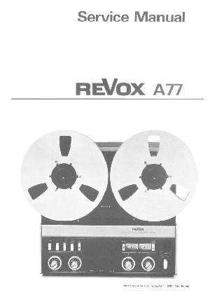 Сервисная инструкция Studer (Revox) A77  ― Manual-Shop.ru