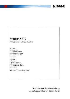 Сервисная инструкция Studer (Revox) A779 ― Manual-Shop.ru