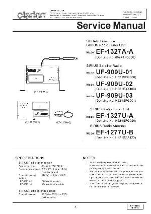 Service manual Clarion EF-1277U, 1327A, 1327U, UF-909U ― Manual-Shop.ru