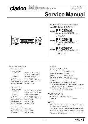Сервисная инструкция Clarion PF-2594A, 2594B, 2597A ― Manual-Shop.ru