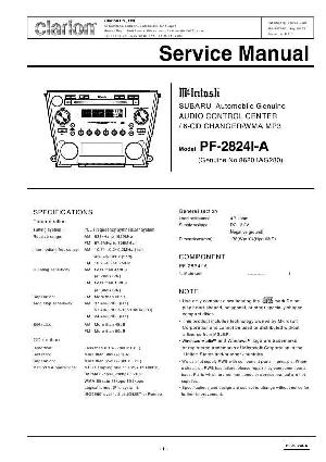 Сервисная инструкция Clarion PF-2824I-A ― Manual-Shop.ru