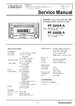 Service manual Clarion PF-2945A, 2982B ― Manual-Shop.ru