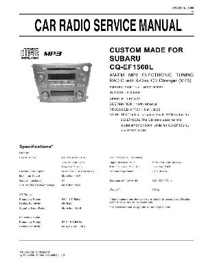 Service manual PANASONIC CQ-EF1560L ― Manual-Shop.ru