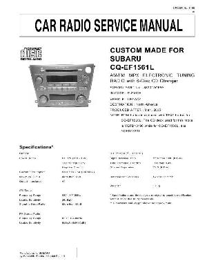 Service manual PANASONIC CQ-EF1561L ― Manual-Shop.ru