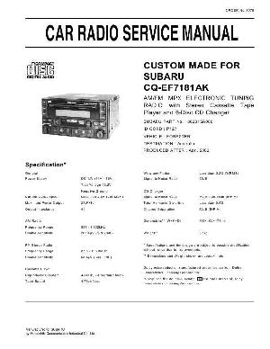 Service manual Panasonic CQ-EF7181AK ― Manual-Shop.ru
