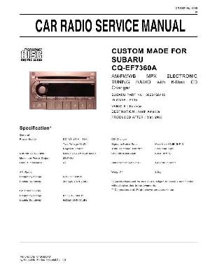 Сервисная инструкция PANASONIC CQ-EF7360A ― Manual-Shop.ru