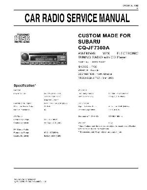 Сервисная инструкция Panasonic CQ-JF7360A ― Manual-Shop.ru
