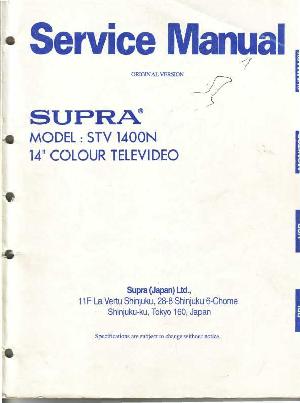 Сервисная инструкция Supra STV-1400N ― Manual-Shop.ru