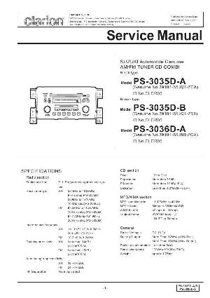 Сервисная инструкция Clarion PS-3035D, 3036D ― Manual-Shop.ru