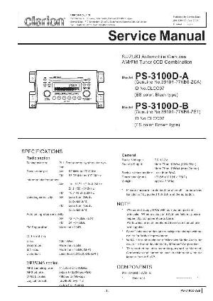 Сервисная инструкция Clarion PS-3100D ― Manual-Shop.ru