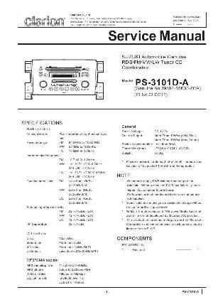 Сервисная инструкция Clarion PS-3101D-A ― Manual-Shop.ru