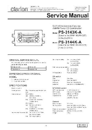 Сервисная инструкция Clarion PS-3143K-A, 3144K-A ― Manual-Shop.ru