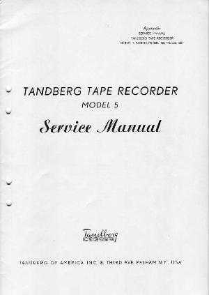 Сервисная инструкция TANDBERG 5 REEL-TO-REEL ― Manual-Shop.ru