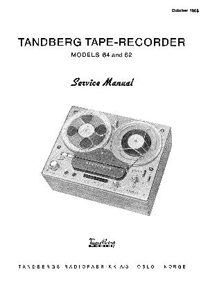 Сервисная инструкция Tandberg 62, 64 ― Manual-Shop.ru
