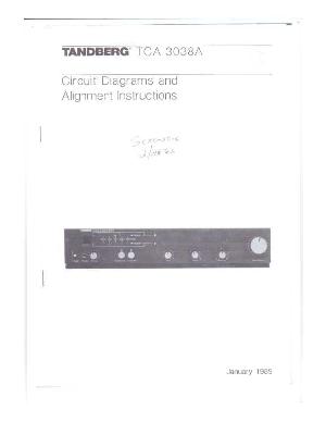 Сервисная инструкция Tandberg TCA-3038A ― Manual-Shop.ru