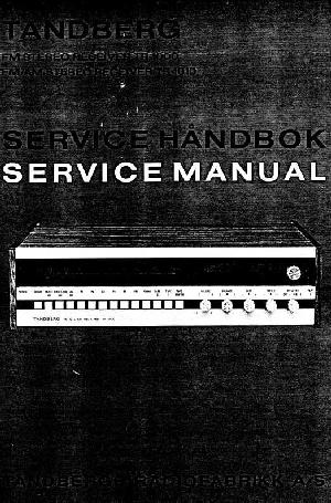 Сервисная инструкция Tandberg TR-1000 ― Manual-Shop.ru