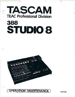 Сервисная инструкция Tascam 388 STUDIO-8 ― Manual-Shop.ru