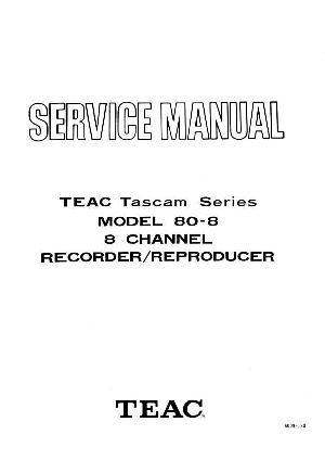 Сервисная инструкция Tascam 80-8 ― Manual-Shop.ru